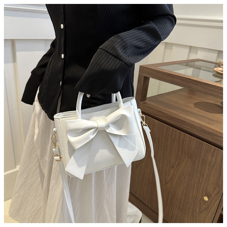 Bootara Women’s Bow-Adorned Bucket Bag - Niche-Design Mini Crossbody & Top Handle Purse for Urban Minimalist Style
