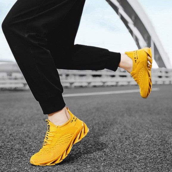 Bootara Men's AeroKnit Runner - Extended Fit Breathable Mesh - Platform Sneakers with Blade Sole & Maximum Cushion