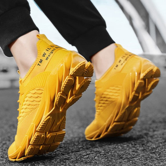 Bootara Men's AeroKnit Runner - Extended Fit Breathable Mesh - Platform Sneakers with Blade Sole & Maximum Cushion