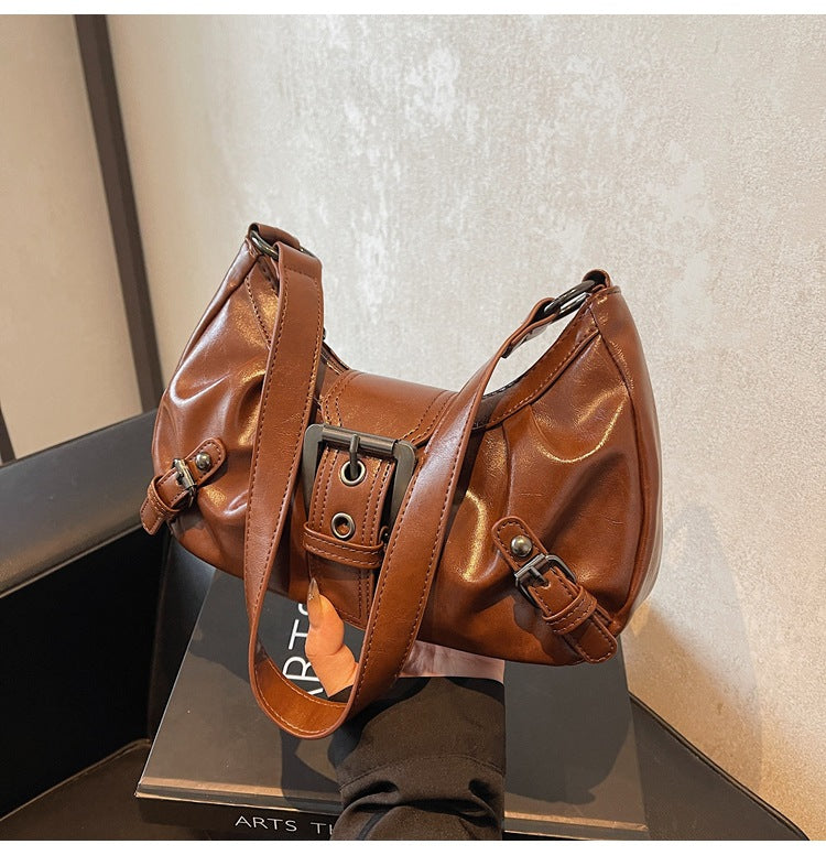 Bootara Women's Terra Siren Hobo - Dual-Tone Distressed Leather Underarm Bag | Salvaged Elegance