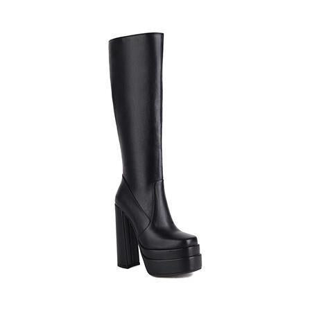 Bootara Women‘s PowerLift Platform Tall Boots – Side-Zip Statement Boots (US 3.5–11.5)