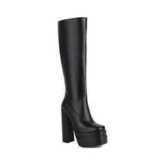 Bootara Women‘s PowerLift Platform Tall Boots – Side-Zip Statement Boots (US 3.5–11.5)