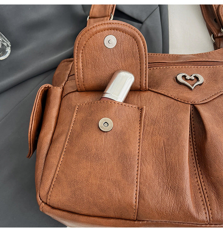 Bootara Women's Large Capacity Crossbody Bag - Premium Leather Underarm Purse for Commuter, Travel & Work, Adjustable Strap & Anti-Theft Design