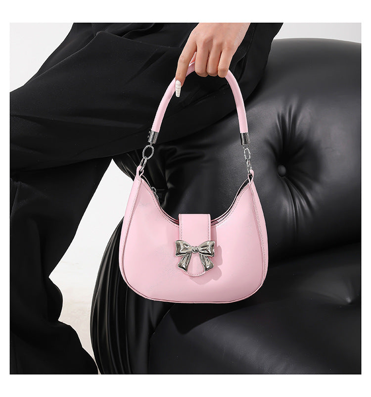 Bootara Women’s Bow-Adorned Chain Shoulder Bag - Crossbody Purse with Detachable Strap