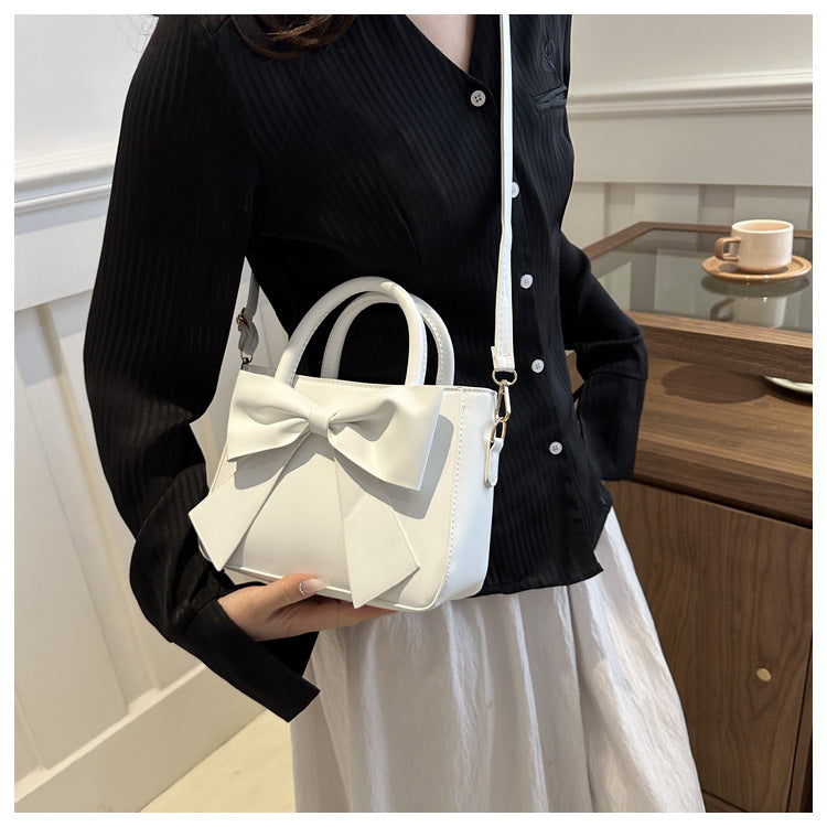 Bootara Women’s Bow-Adorned Bucket Bag - Niche-Design Mini Crossbody & Top Handle Purse for Urban Minimalist Style