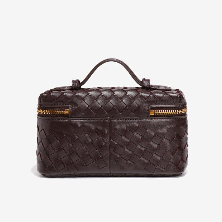 Bootara Women's Atelier Cube Carrier Bias-Weave Top Handle Bag with Convertible Strap