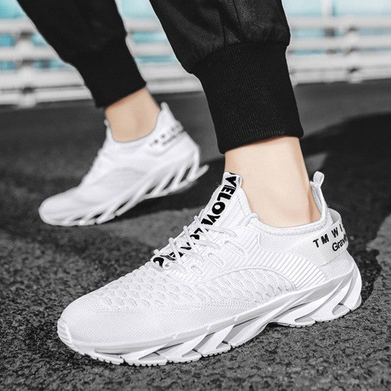 Bootara Men's AeroKnit Runner - Extended Fit Breathable Mesh - Platform Sneakers with Blade Sole & Maximum Cushion