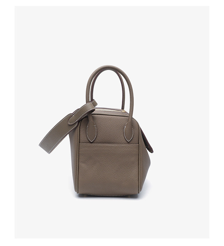 Bootara Women's Orsay Pebbled Bucket — Artisan-Stitched Top-Grain Leather Tote with Convertible Carry & Structured Silhouette