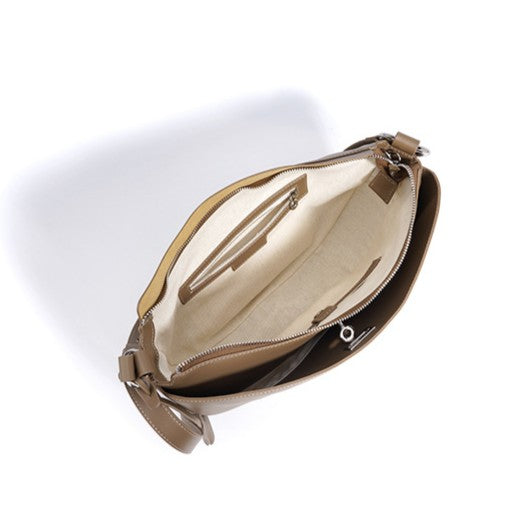 Bootara Women's Hush Rider Bucket — Genuine Leather Saddle Bag with Signature Lock Fastening & Convertible Shoulder Strap