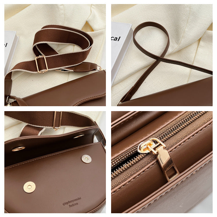 Bootara Women’s Vintage Saddle Crossbody Bag – Minimalist Underarm Shoulder Purse