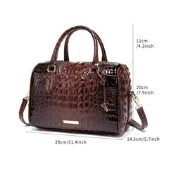 Bootara Women's Vintage Crocodile-Embossed Crossbody Bag – Travel-Ready Underarm Handbag