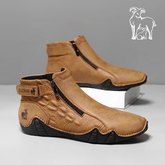 Bootara TrailFlex Pro Men's Boots Large Size Zip-Up Combat Boots for Outdoor & Casual Wear