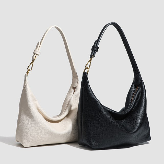 Bootara Women's Metro Pebble Hobo - Spacious Pebbled Leather Commuter - Convertible Shoulder Sling