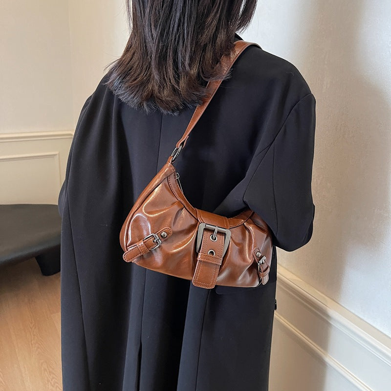 Bootara Women's Terra Siren Hobo - Dual-Tone Distressed Leather Underarm Bag | Salvaged Elegance