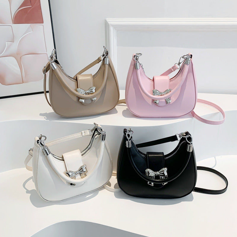 Bootara Women’s Bow-Adorned Chain Shoulder Bag - Crossbody Purse with Detachable Strap