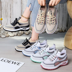 Bootara Women's Lorien Knit Comfort Sneakers – Colorblock Everyday Walking Shoes (US 5–10.5)