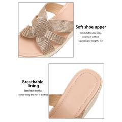 Bootara Women's Rosalie Woven Rope Espadrille Wedge Sandals – Artisan Platform Open-Toe Summer Shoes (US 4–10.5)