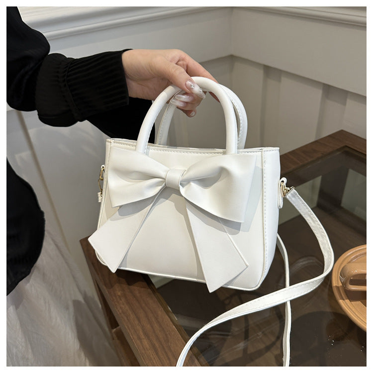 Bootara Women’s Bow-Adorned Bucket Bag - Niche-Design Mini Crossbody & Top Handle Purse for Urban Minimalist Style