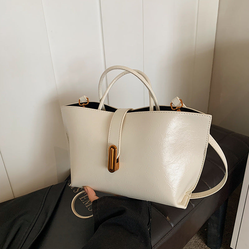 Bootara Women's Polished Commuter Tote -  Textured Leather Convertible Work Bag | Spacious Crossbody to Handheld Carryall for Professionals