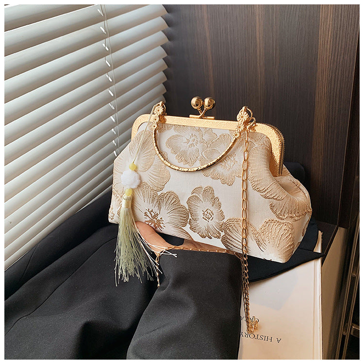 Bootara Women's Vintage Satin Mini Crossbody Bag - Retro Silk Handheld Purse - Petite, Elegant & Versatile