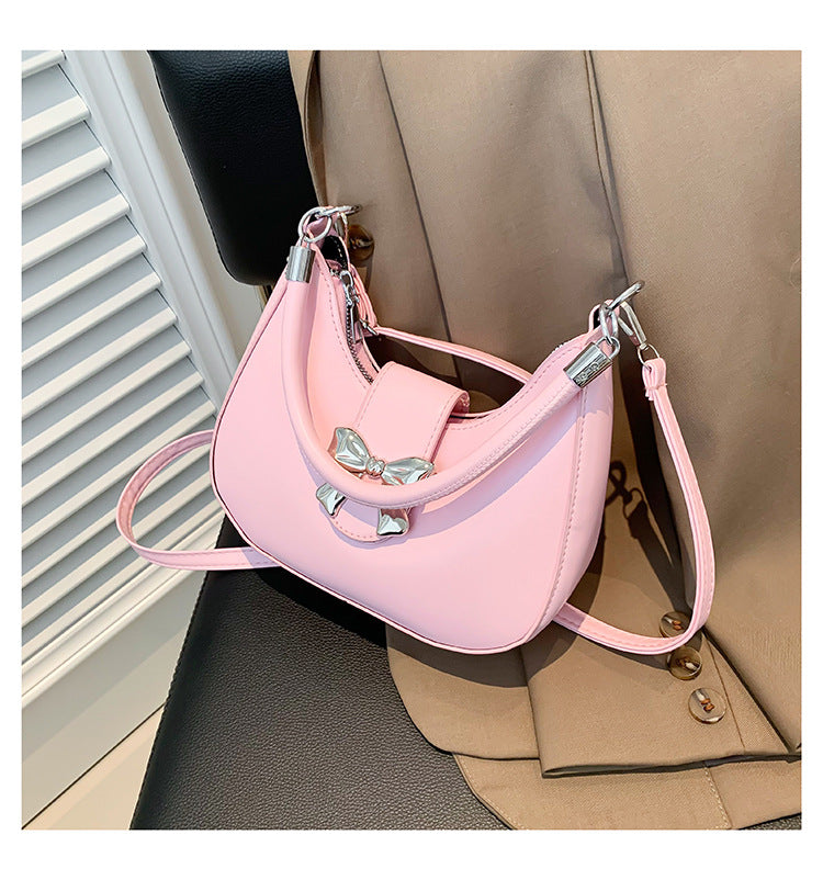 Bootara Women’s Bow-Adorned Chain Shoulder Bag - Crossbody Purse with Detachable Strap
