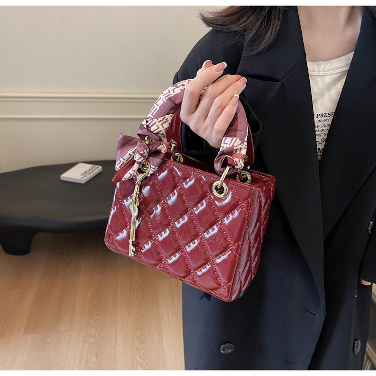 Bootara Women's Cannage-Embrace Bridal Tote - Spacious Convertible Bag in Passion Red | Vintage-Inspired Texture