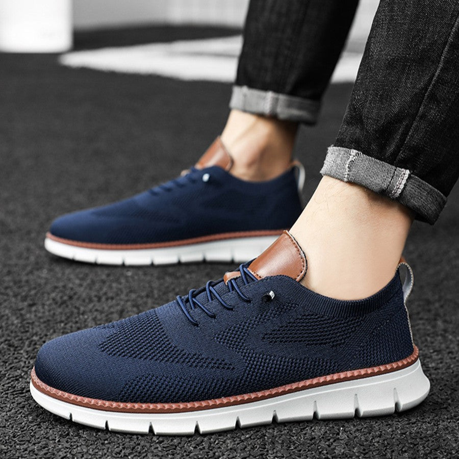 Bootara Men's AeroStitch Urban - Extended Fit Knit Mesh - Fashion Sneakers with Breathable Upper & Contrast Stitching