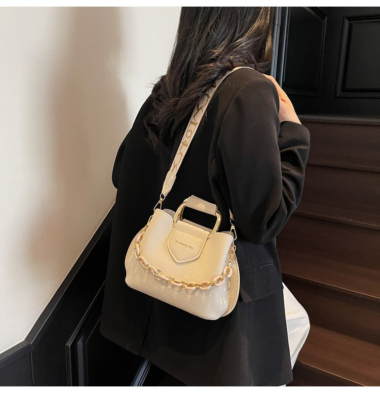 Bootara Women's Fashion Tote Bag - Convertible Shoulder to Crossbody Purse with Detachable Chain Strap, Minimalist PU Leather Commuter Handbag