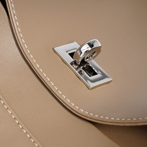 Bootara Women's Hush Rider Bucket — Genuine Leather Saddle Bag with Signature Lock Fastening & Convertible Shoulder Strap
