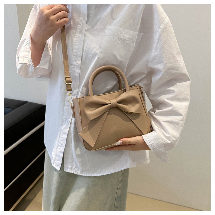 Bootara Women’s Bow-Adorned Bucket Bag - Niche-Design Mini Crossbody & Top Handle Purse for Urban Minimalist Style