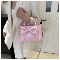 Bootara Women’s Bow-Adorned Bucket Bag - Niche-Design Mini Crossbody & Top Handle Purse for Urban Minimalist Style
