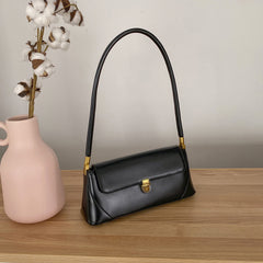 Bootara Women's Parisian Baguette Satchel – Vintage Underarm Bag with Convertible Strap & Timeless Textured Leather