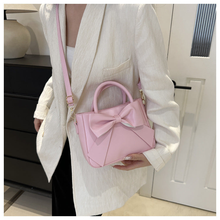 Bootara Women’s Bow-Adorned Bucket Bag - Niche-Design Mini Crossbody & Top Handle Purse for Urban Minimalist Style