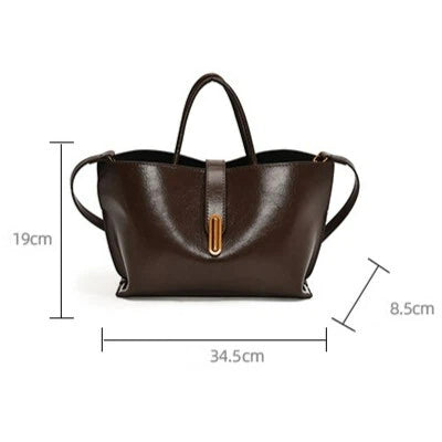 Bootara Women's Polished Commuter Tote -  Textured Leather Convertible Work Bag | Spacious Crossbody to Handheld Carryall for Professionals
