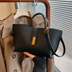 Bootara Women's Vintage Commuter Tote - XL Capacity Pebbled PU or Sueded Tote | Convertible Carry & Retro Design