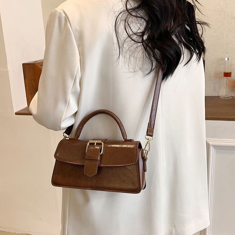 Bootara Women's Cantle Mini Satchel - Equestrian-Architectural Bag with Convertible Carry