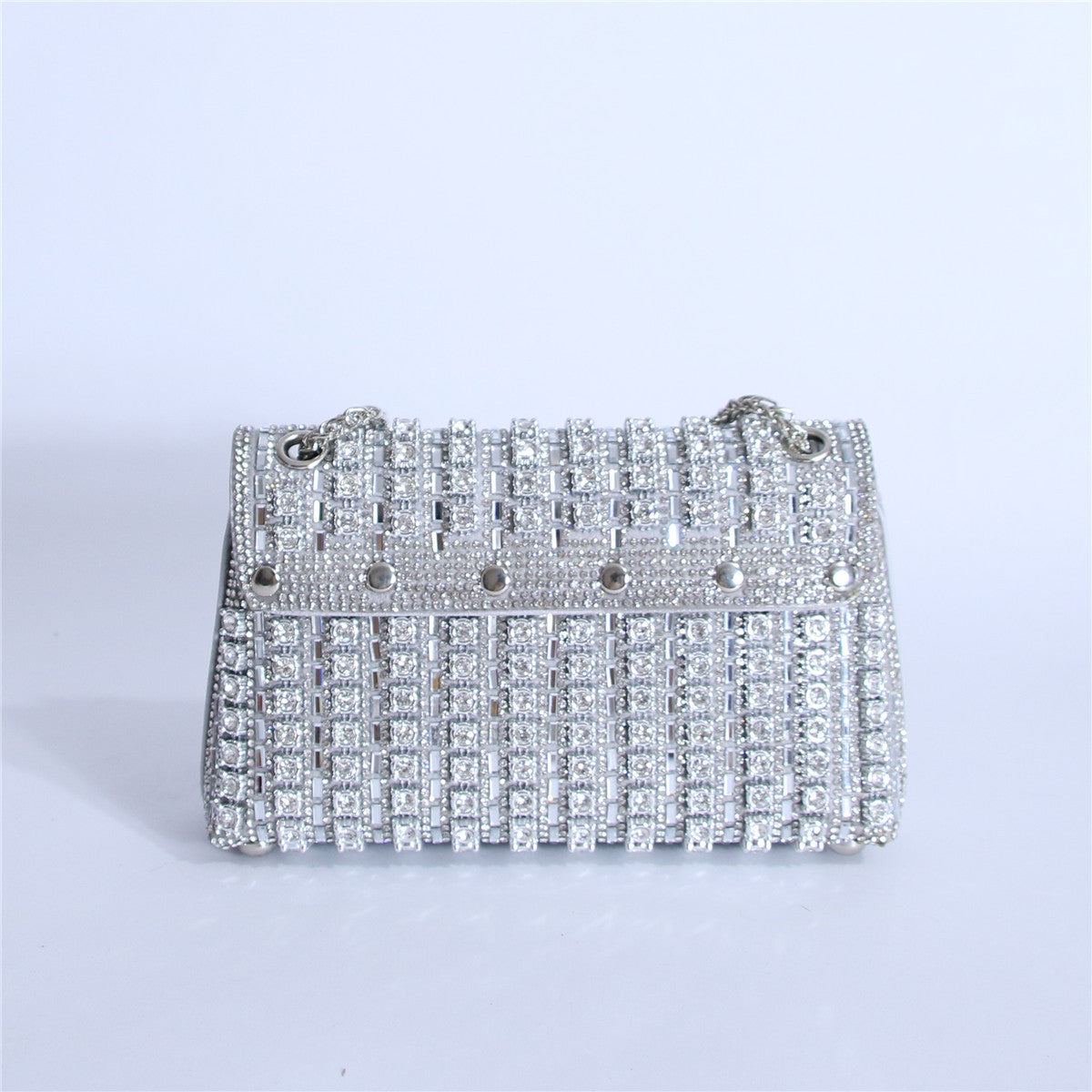 Bootara Women's Crystal-Embellished Evening Clutch – Women’s Adjustable Chain Strap Shoulder Bag for Galas, Parties & Luxury Events