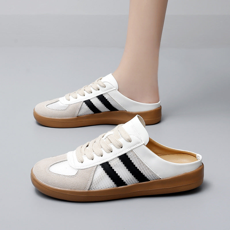 Bootara Women's Mesh Mule Slippers German Trainer - Inspired Slip-Ons for Women | Spring-Summer Comfort Shoes with Arch Support