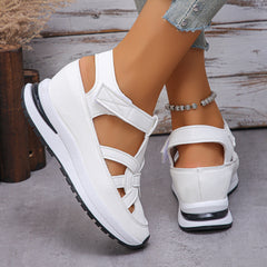 Bootara Women's Plus Size Comfort Chunky Gladiator Sandals - Wide Fit Adjustable Roman Style with Airflow Holes