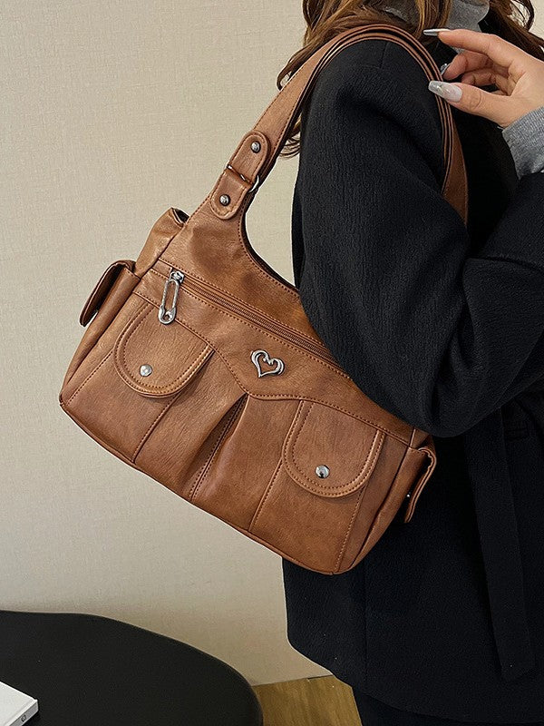 Bootara Women's Large Capacity Crossbody Bag - Premium Leather Underarm Purse for Commuter, Travel & Work, Adjustable Strap & Anti-Theft Design