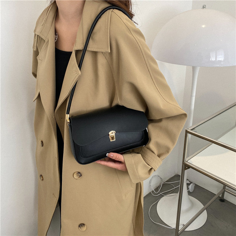 Bootara Women’s French Asymmetric Clutch – Textured Underarm Shoulder Bag with Buckle
