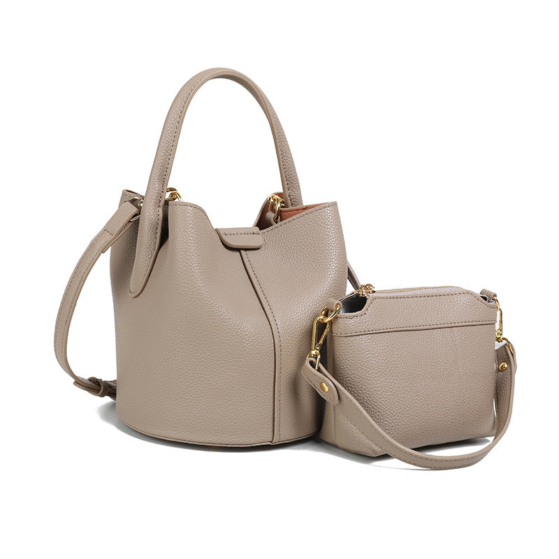 Bootara Women’s Regent Plaid Bucket Satchel — Heritage Check Full-Grain Leather Convertible with Detachable Pouch & Effortless Transition Carry