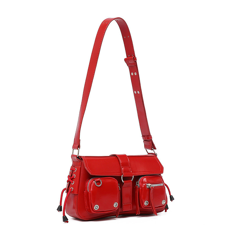 Bootara Women’s Structured Baguette Bag - PU Leather Topstitched Purse for Urban Minimalism