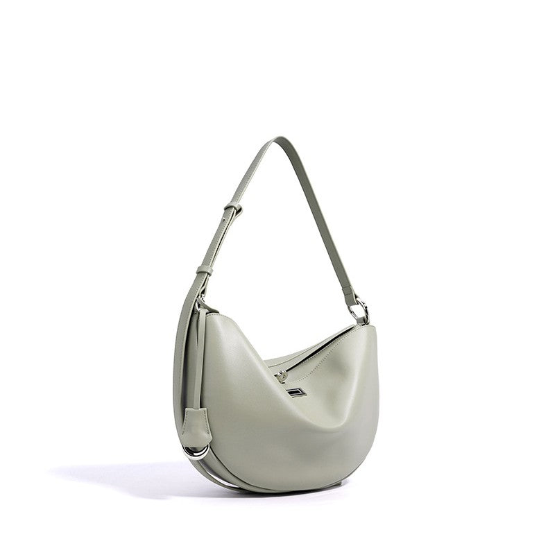 Bootara Women's Hush Rider Bucket — Genuine Leather Saddle Bag with Signature Lock Fastening & Convertible Shoulder Strap