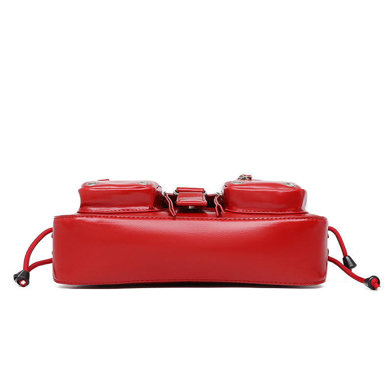 Bootara Women’s Structured Baguette Bag - PU Leather Topstitched Purse for Urban Minimalism