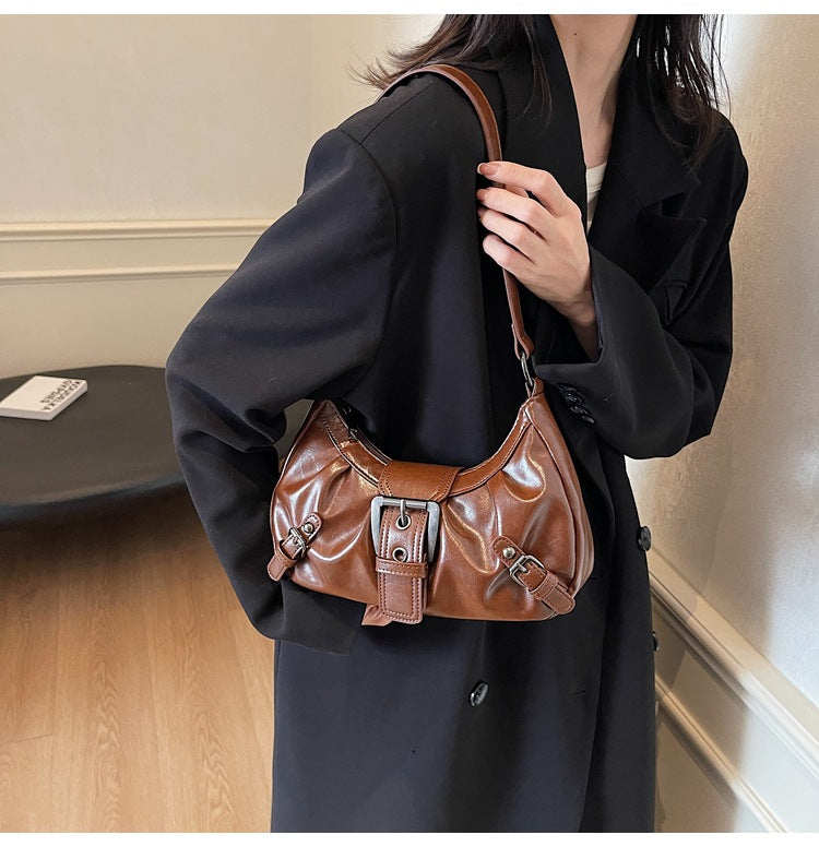 Bootara Women's Terra Siren Hobo - Dual-Tone Distressed Leather Underarm Bag | Salvaged Elegance