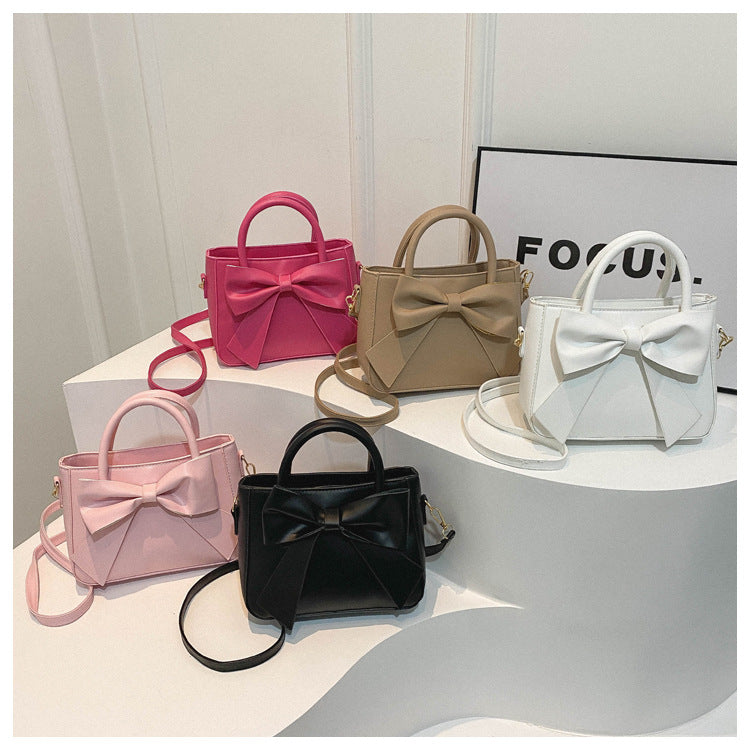 Bootara Women’s Bow-Adorned Bucket Bag - Niche-Design Mini Crossbody & Top Handle Purse for Urban Minimalist Style