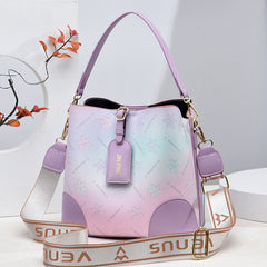 Bootara Women's Iridescent Prism Multi-Way Bucket Bag – Color-Shifting Rainbow Shoulder Crossbody Handbag