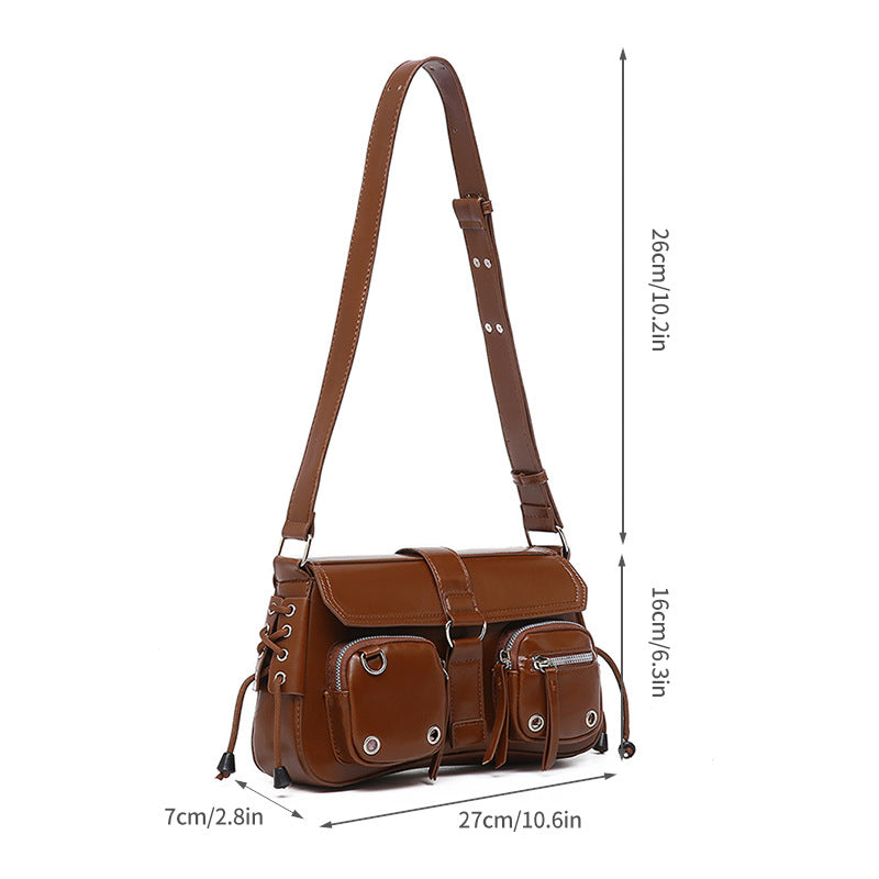 Bootara Women’s Structured Baguette Bag - PU Leather Topstitched Purse for Urban Minimalism