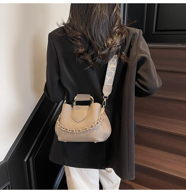 Bootara Women's Fashion Tote Bag - Convertible Shoulder to Crossbody Purse with Detachable Chain Strap, Minimalist PU Leather Commuter Handbag